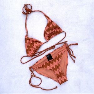 H&M Lace string Bikini Set with adjustable…